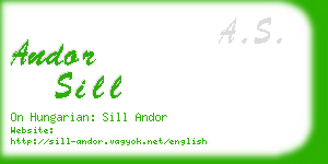 andor sill business card